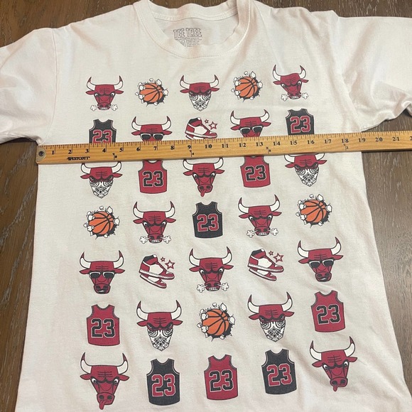 Tee Tree Chicago Bulls Shirt Mens Medium White Red Jersey Logo Basketball - Picture 7 of 8
